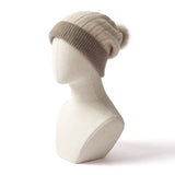 100% Cashmere Beanie Hat Luxury Cashmere Cap for Winter