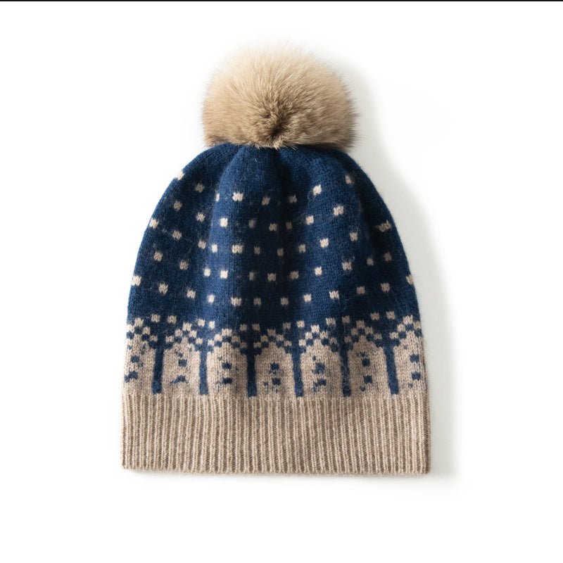 100% Cashmere Hat for Women Luxury Real Cashmere hat for Winter