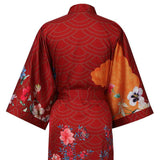 100% Floral Nature - inspired Prints Silk Kimono Robe