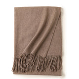 Womens Cashmere Shawl And Wraps Large Cashmere Scarf With Fringe Taupe XL