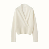 Damen-Kaschmirpullover mit V-Ausschnitt, Kaschmir-Strickpullover, Kaschmir-Wickelpullover