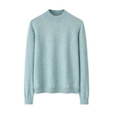 Womens Mock Neck Cashmere Sweater Long Sleeve Cashmere Knit Pullover