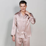 Men's Long Luxury Mulberry Silk Pyjamas Pure Silk Sleepwear