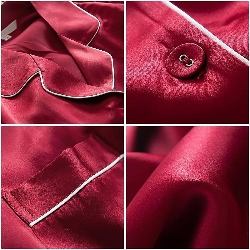 Silk Pajamas Long Mulberry Silk Two - piece Silk Pyjamas Set