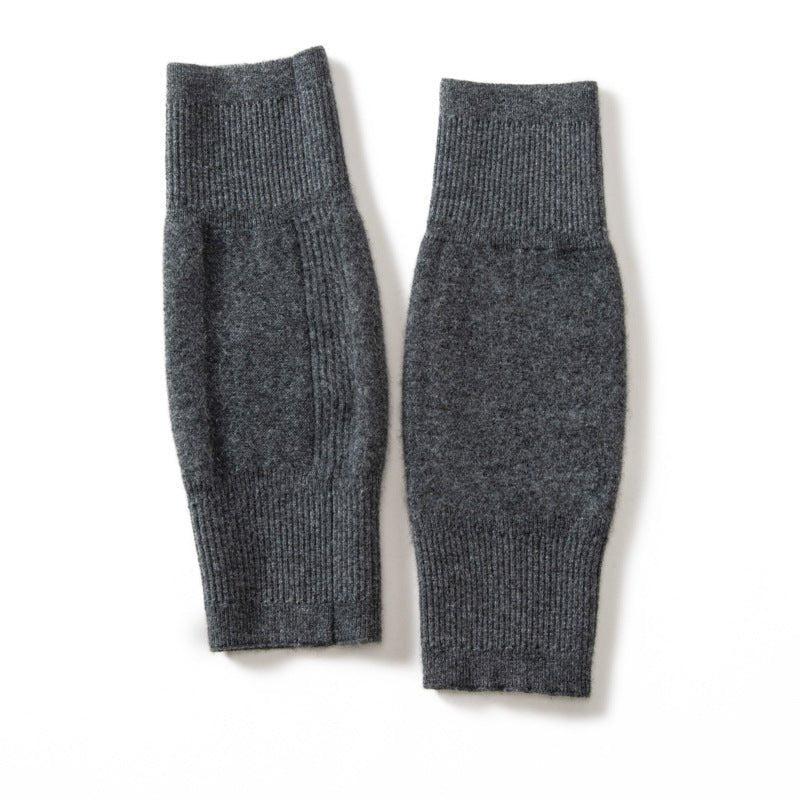 Cashmere Knit Leg Warmers Ribbed Cuff Cashmere Knee Pads