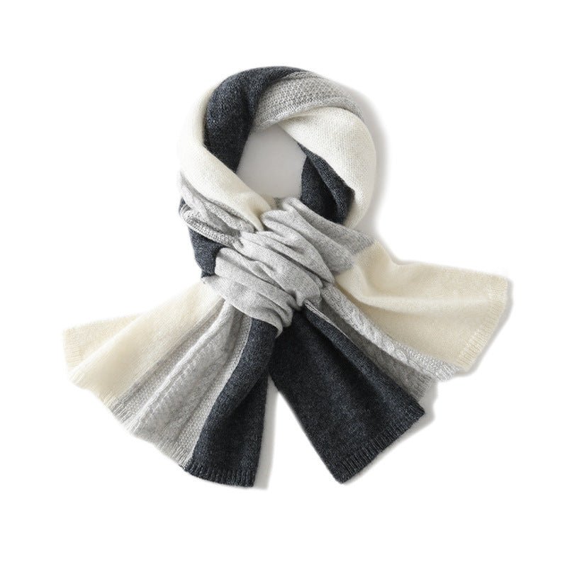 Cashmere Scarf Crossed Cashmere Neck Warmer Mixed Cashmere Neckerchief
