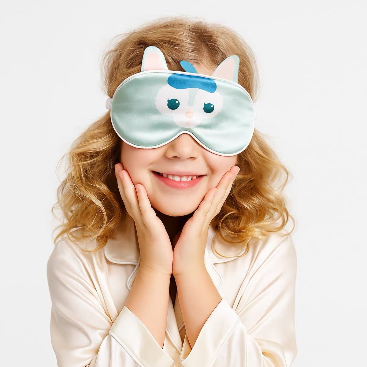Cute Kids Silk Eye Mask Cartoon Animal and Fruit Designs Silk Sleep Mask