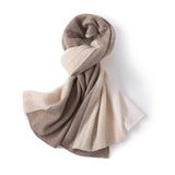 Double - toned Cashmere Scarf Long Cashmere Knitted Wraps For Women