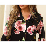 Floral Silk Pajama Set For Women Printed pure Silk nightwear