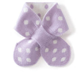 Kids Playful Polka Dot Cashmere Neck Warmer Bow Knot Cashmere Scarf Pure Cashmere Wrap