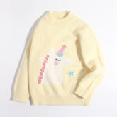 Kids Pure Cashmere Sweater Unicorn Intarsia Knit Cashmere Pullover