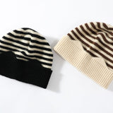 Kids Striped Cashmere Beanie Soft Cashmere Hats for Children