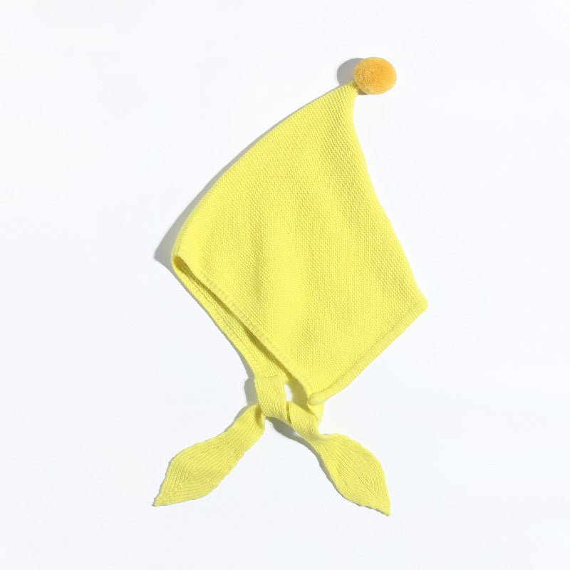 Kids Tie Cashmere Beanie Knit Elf Cashmere Hats with Pom Pom Multi Colors