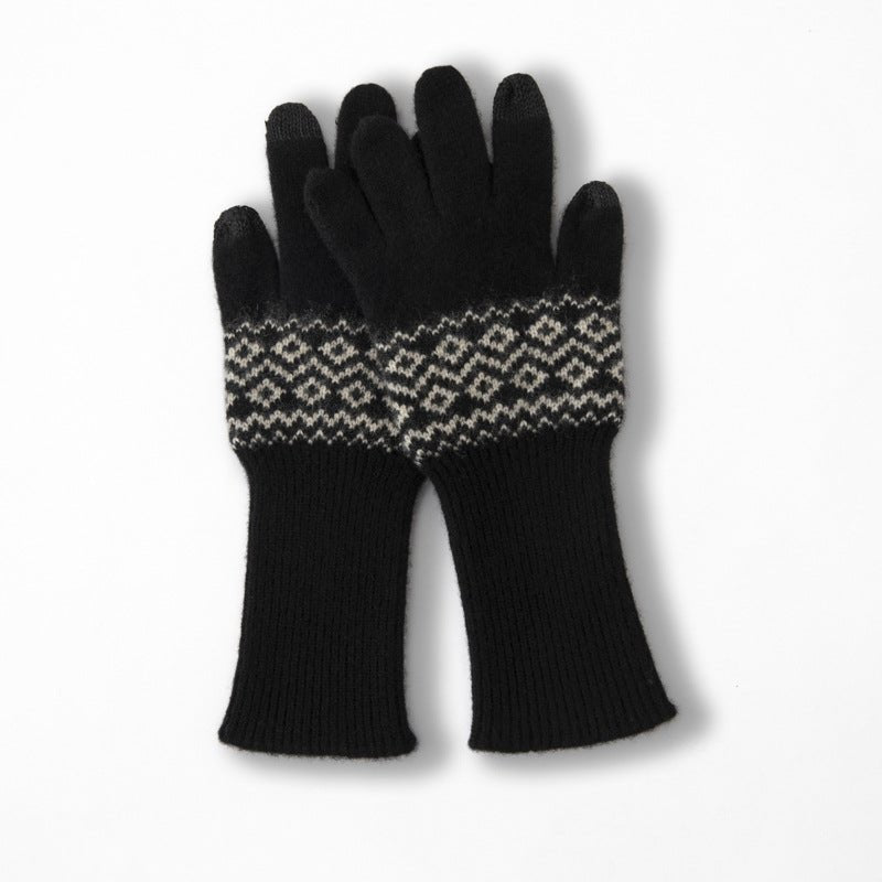 Long Pure Cashmere Gloves for Women Touchscreen Cashmere Magic Gloves