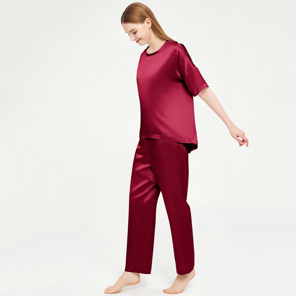 Loose silk pajamas set 100% Mulberry soft comfy Silk sleepwear