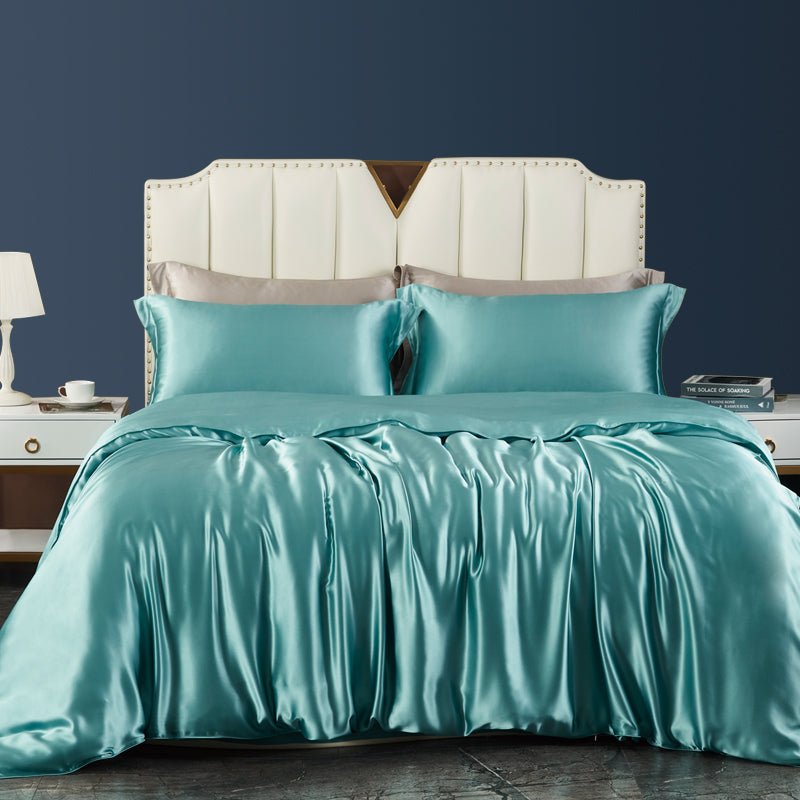 Luxury 100% 19 Momme 4PCS Silk Duvet Cover Set (fitted sheet)