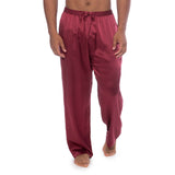Mens Silk Pajama Long Pants Silk Pajamas Bottoms Sleep Pants