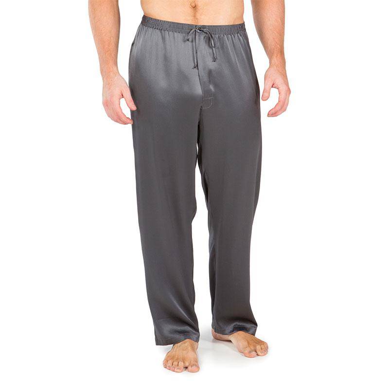 Mens Silk Pajama Long Pants Silk Pajamas Bottoms Sleep Pants