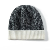 Mixed Colors Cashmere Beanie Hat Cashmere Ribbing Ski Cap for Men and Women