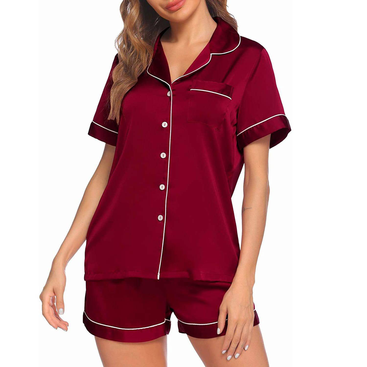 Mulberry Silk Pajamas For Women's Short Silk Sleepwear