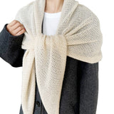 Open Knit Cashmere Cape Shawl Cashmere Triangle Scarf Cashmere Bandana