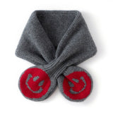 Playful Smiley Face 100% Cashmere Scarf Cashmere Neck Wrap