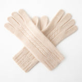 Pure Cashmere Gloves Touch Screen Cashmere Knitted Mittens