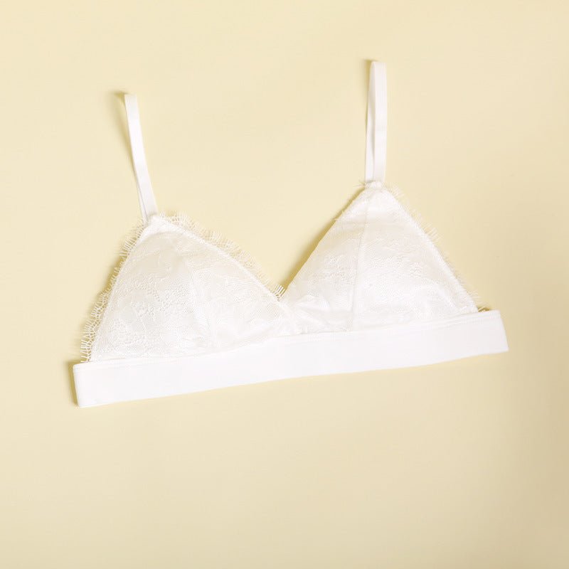 Sexy Floral Lace Silk Triangle Bra