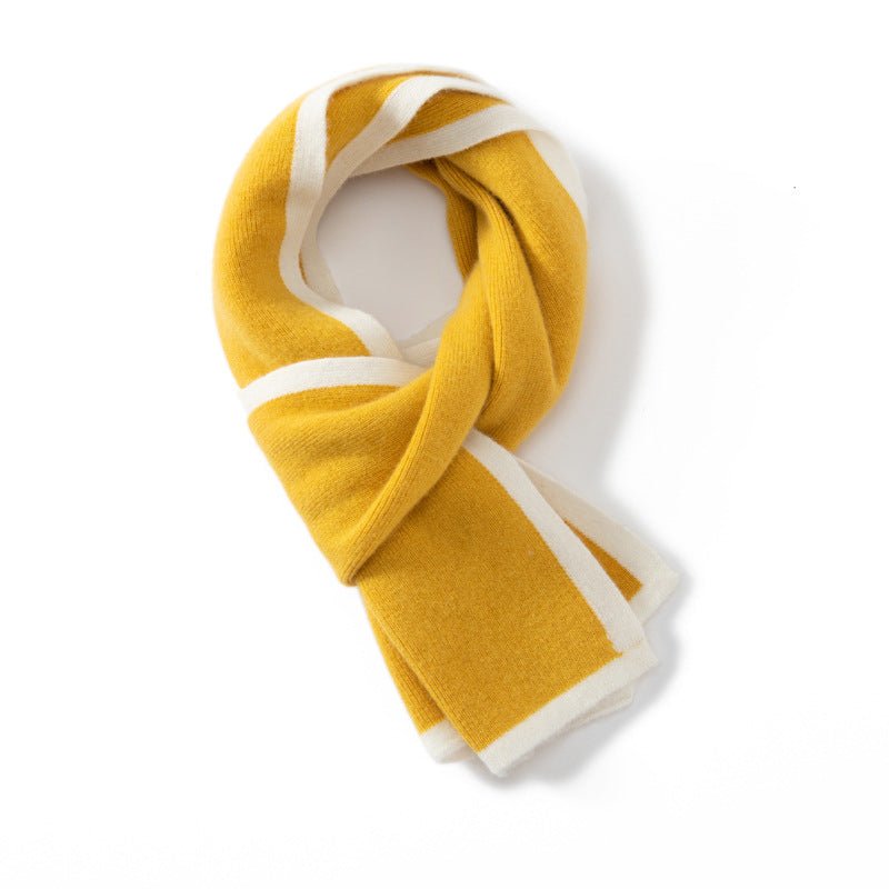 Short Cashmere Scarf for Kids and Women Cashmere Neck Warmer Mixed Colors