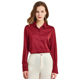 Silk Blouses For Women Long Sleeve Silk Button Shirts