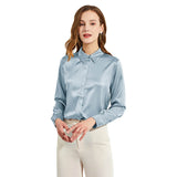 Silk Blouses For Women Long Sleeve Silk Button Shirts