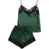 Lace Silk Camisole Set 100% Mulberry Silk Cami Sleep Set