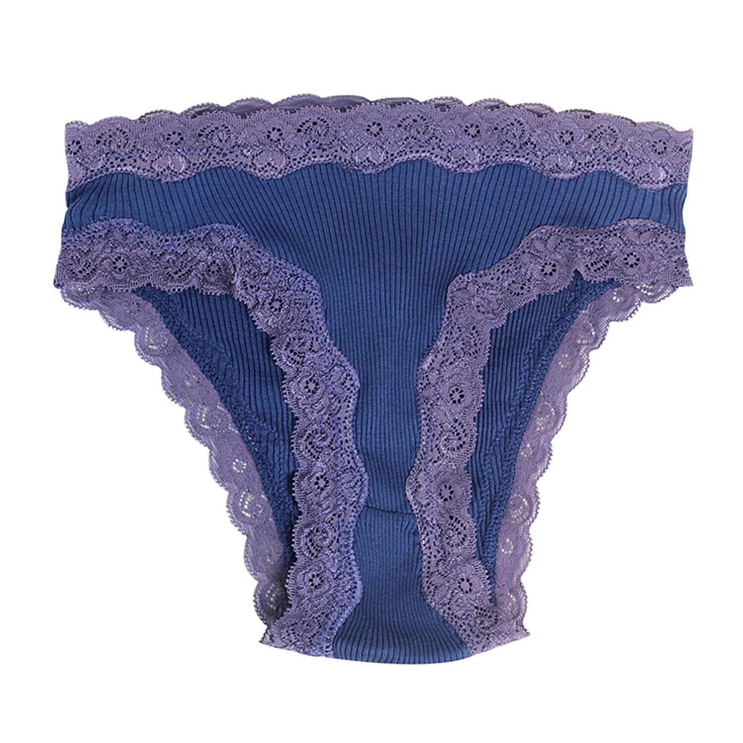 Silk panties women's lace ribbed mulberry silk mid - waist briefs