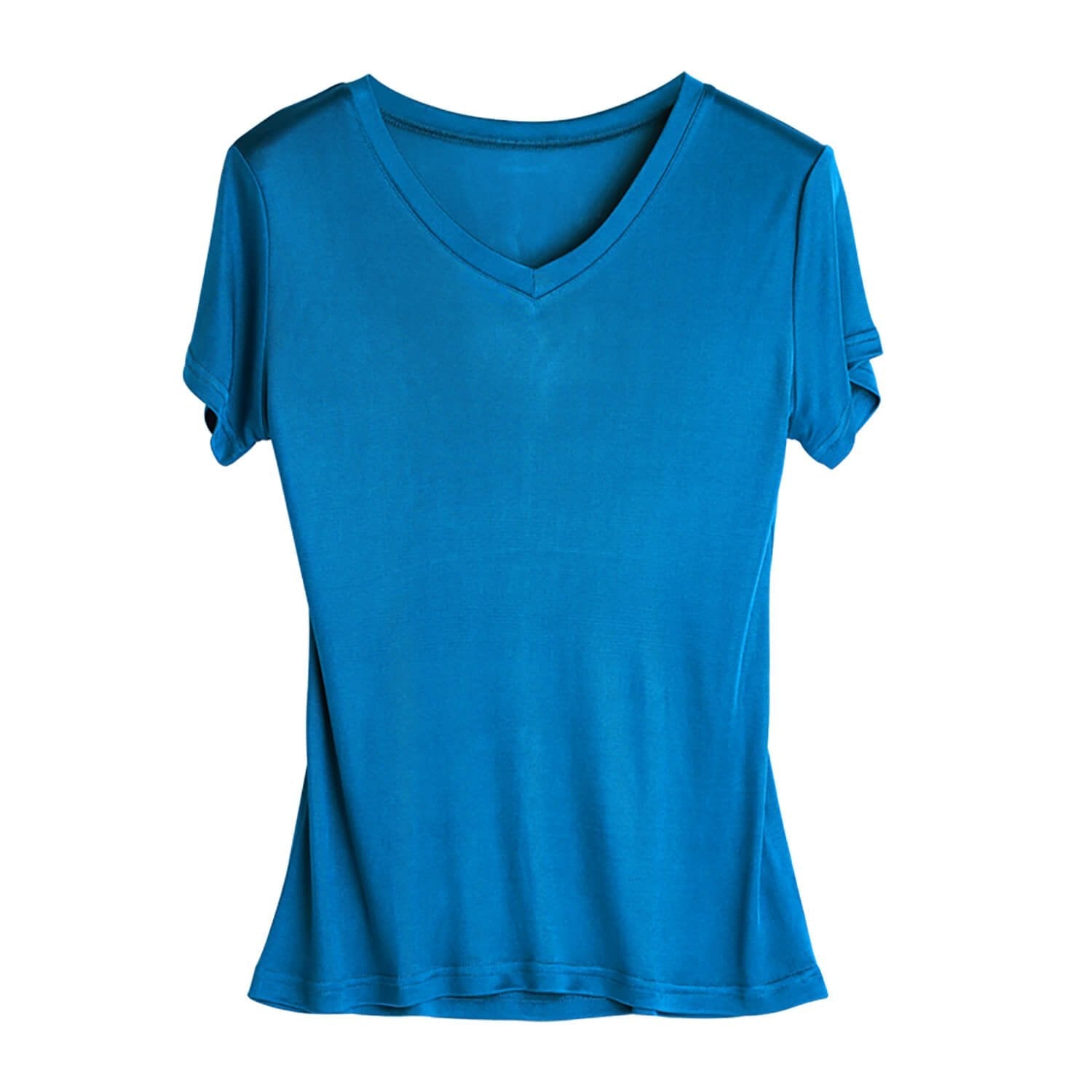 Silk V - neck Silk T-shirt Women's Silk Knitted Top Pink XS