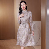 Summer Silk Floral Dress Printed Formal Wedding Guest Party Dresses