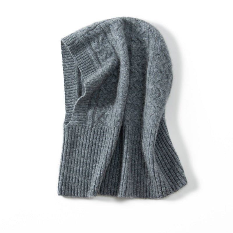 Unisex Cashmere Hooded Snood Cashmere Balaclava Cashmere Knit Hooded Cowl