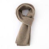 Unisex Long Cashmere Scarf for Fall Winter Cashmere Waffle Knit Scarf