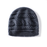 Warm Cashmere Knit Hat Cable Cloche Cashmere Beanie Rib Edge