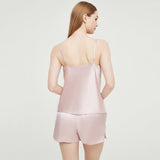 Women Silk Cami Set 100% Cowl Neck Silk Camisole Set