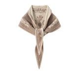 Womens 100% Cashmere Scarf Striped Cashmere Triangle Scarf for Fall Winter Mix Colors