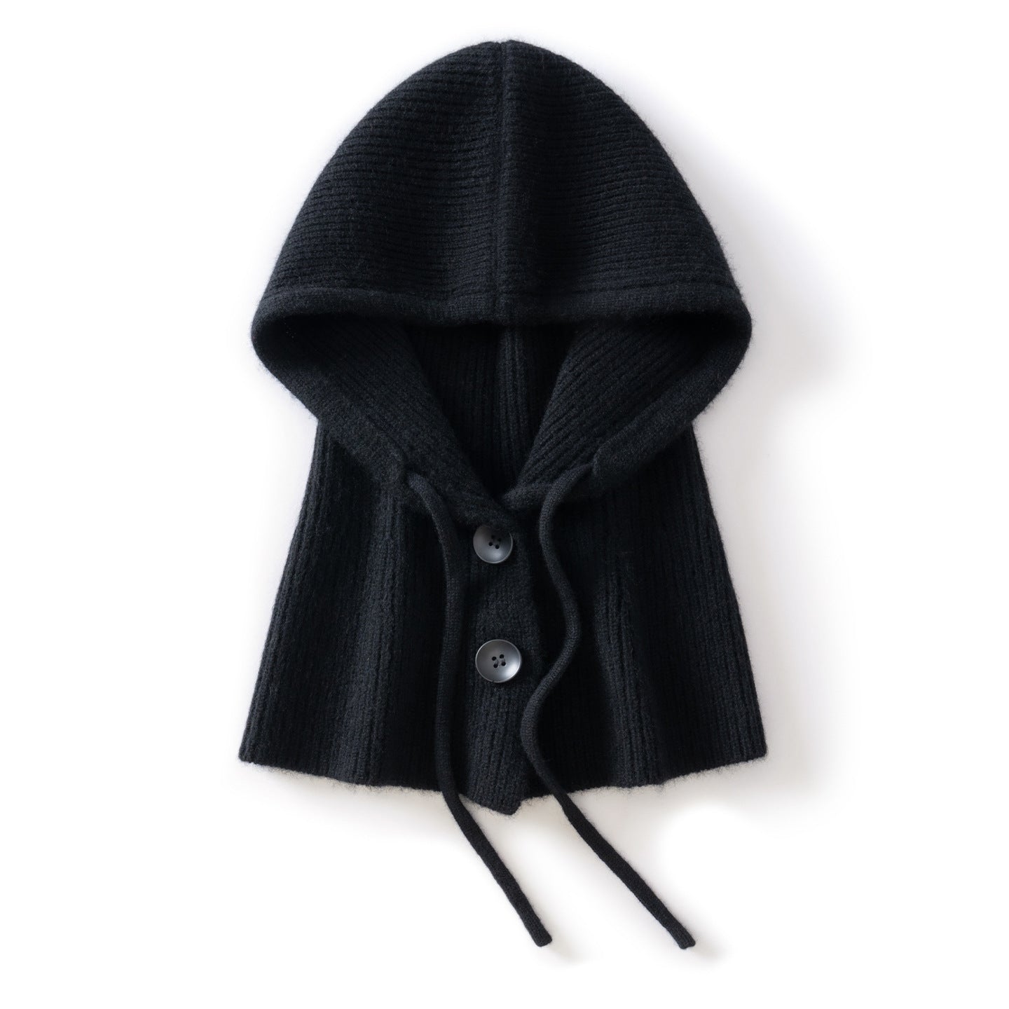 Womens Cashmere Balaclava 100% Cashmere Hooded Scarf with Adjustable Drawstring