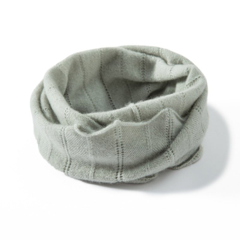 Womens Cashmere Neck Gaiter Cashmere Scarf Openwork Knit Cashmere Snood