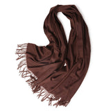 Womens Cashmere Shawl And Wraps Large Cashmere Scarf With Fringe Camel - 1 XL