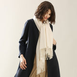 Womens Cashmere Shawl And Wraps Large Cashmere Scarf With Fringe Camel - 1 XL