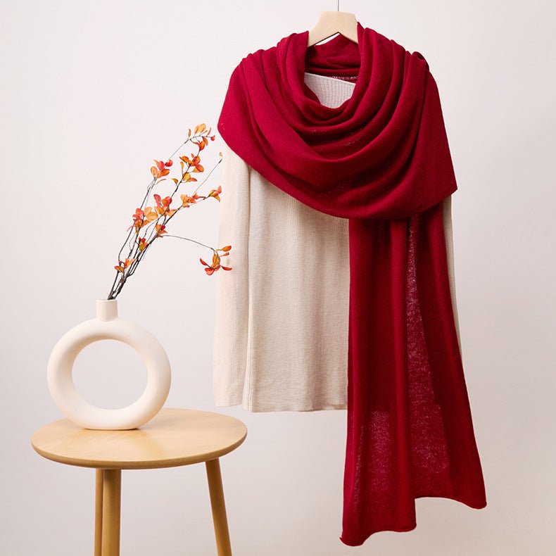 Women's Long Cashmere Shawl and Wraps Large Soft Solid Cashmere Scarf
