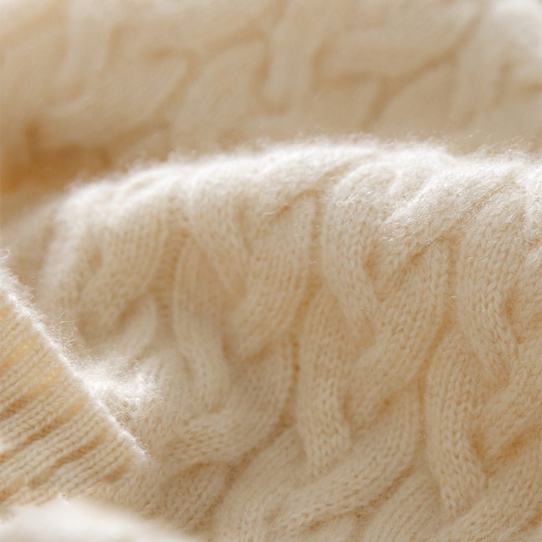 Womens Long Cable Knit Cashmere Cardigan Open Front Coat With Pockets