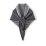 Womens Luxury Houndstooth Cashmere Scarf Heritage - Inspired Cashmere Shawl