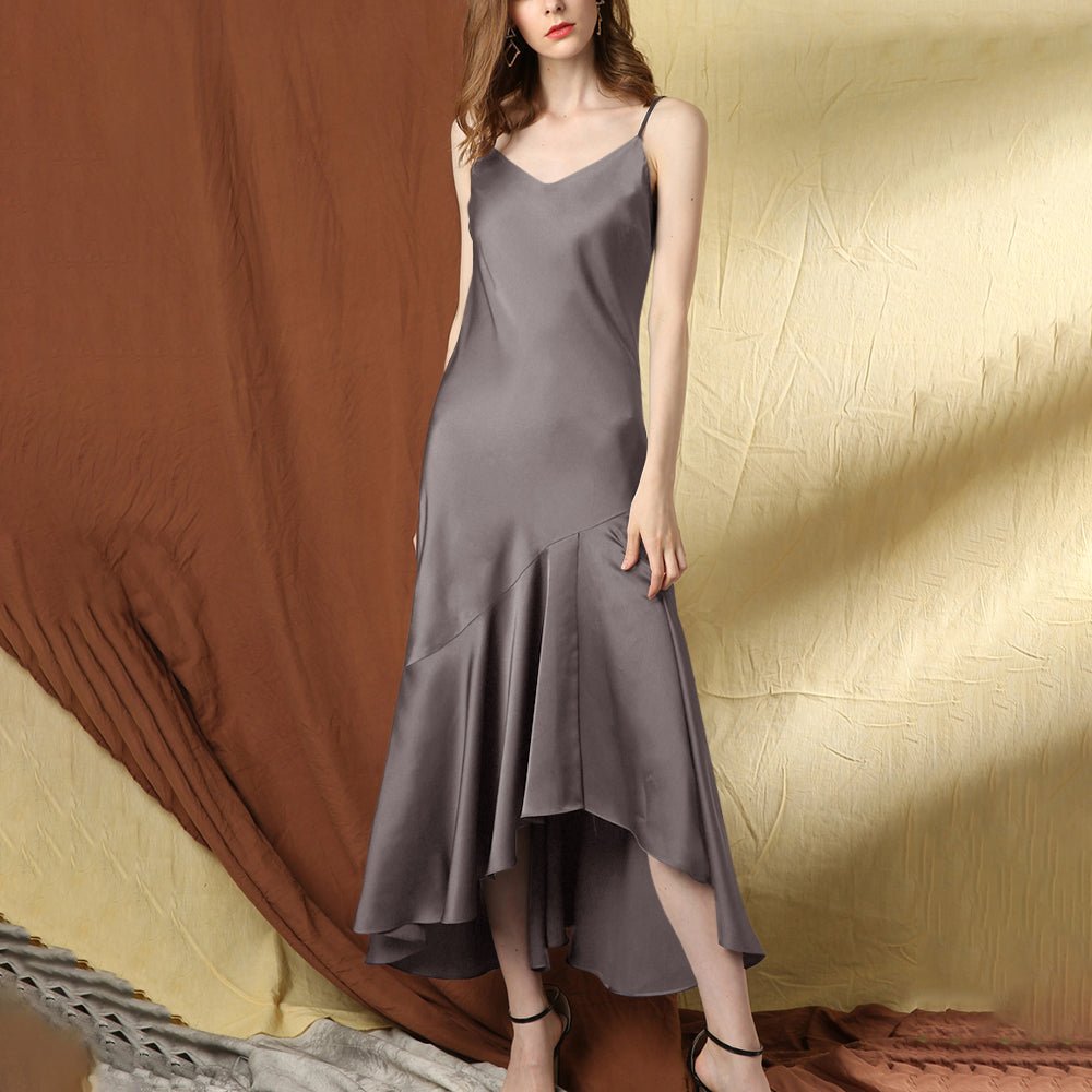 Womens Sexy Silk Dress Wedding Evening Formal Dresses