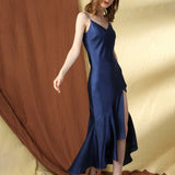 Womens Sexy Silk Dress Wedding Evening Formal Dresses