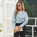 Women's Silk Blouse Work Round Neck Dressy Silk Shirts